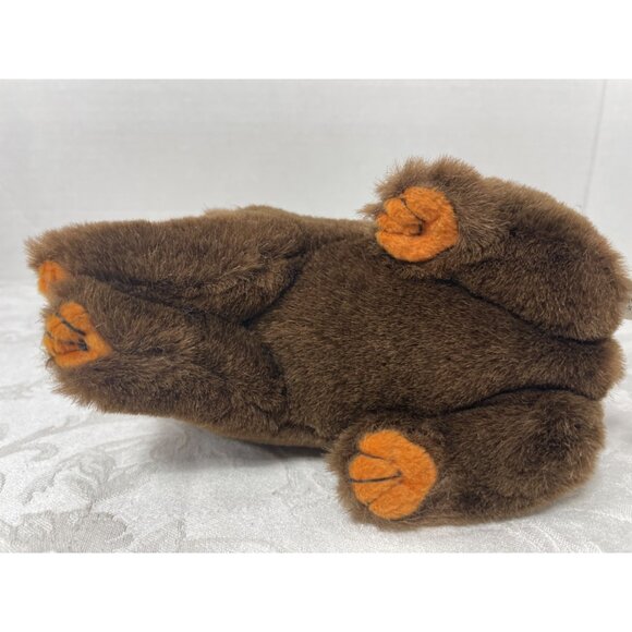 Brown Plush Bear Stuffed Animal Toy By On Time Promotions 8" Soft & Cuddly For K - Picture 4 of 8